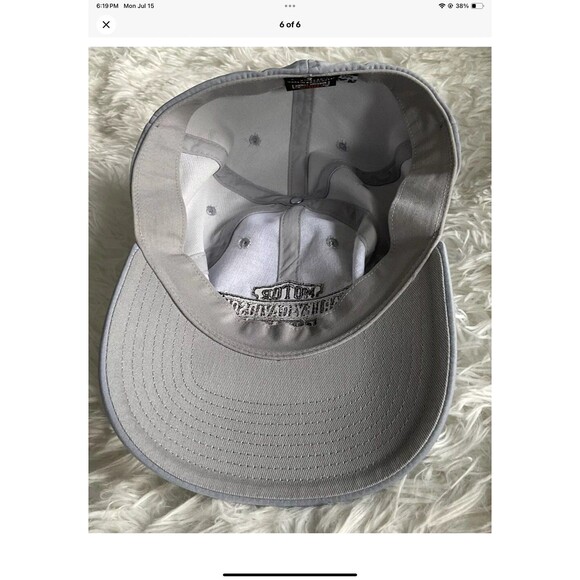 Harley Davidson Tobacco Road Raleigh NC Baseball Cap Hat Gray Logo Small/Medium - Picture 6 of 6